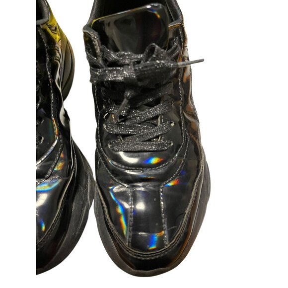 Women Black Patent Chunky Sneakers By Lucky Step Size 9 M - Picture 13 of 16